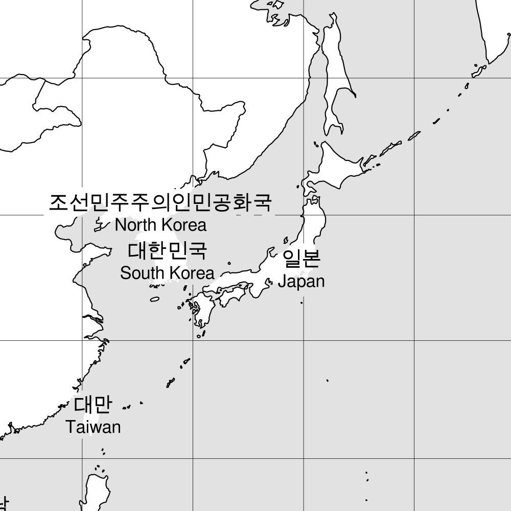 Leskoff World Wall Map (World Map Poster), Korean/English-Labeled, image 2 of 2