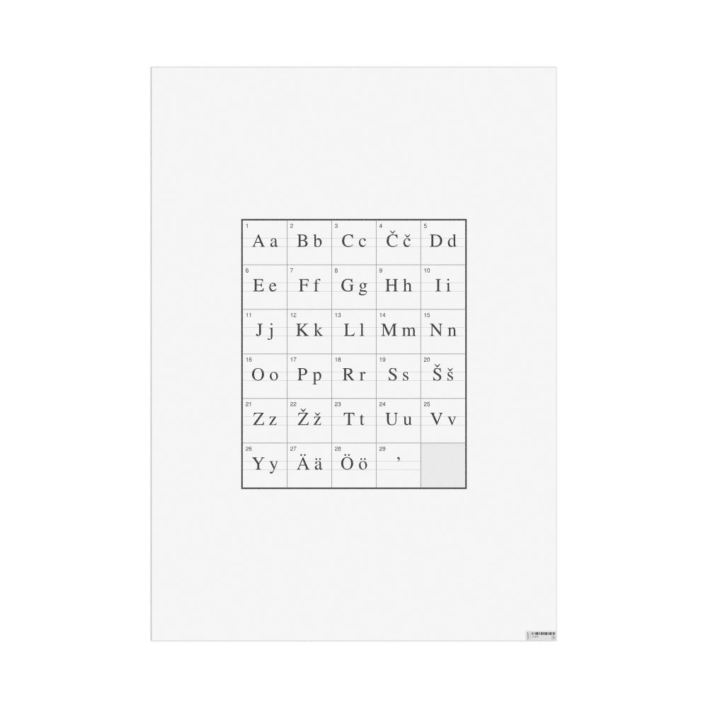 Leskoff Karelian Alphabet Chart, image 1 of 1