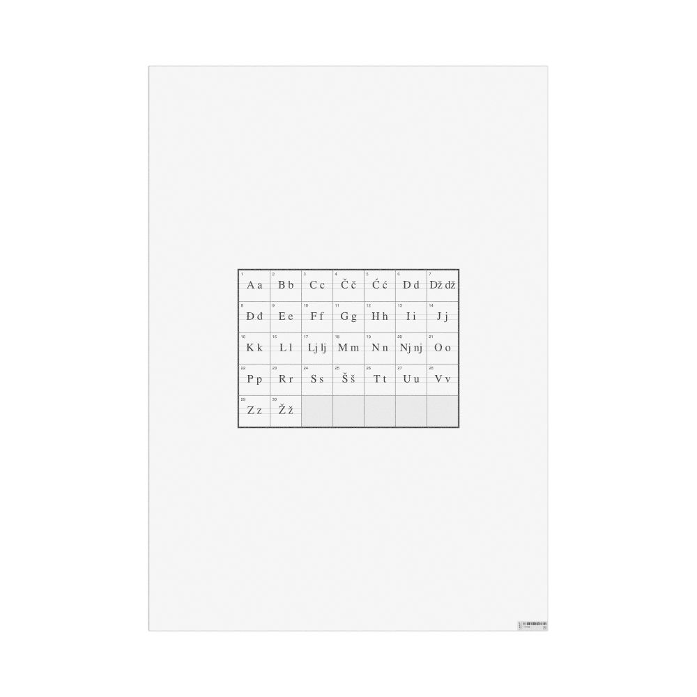 Leskoff Bosnian Alphabet Chart, image 1 of 1