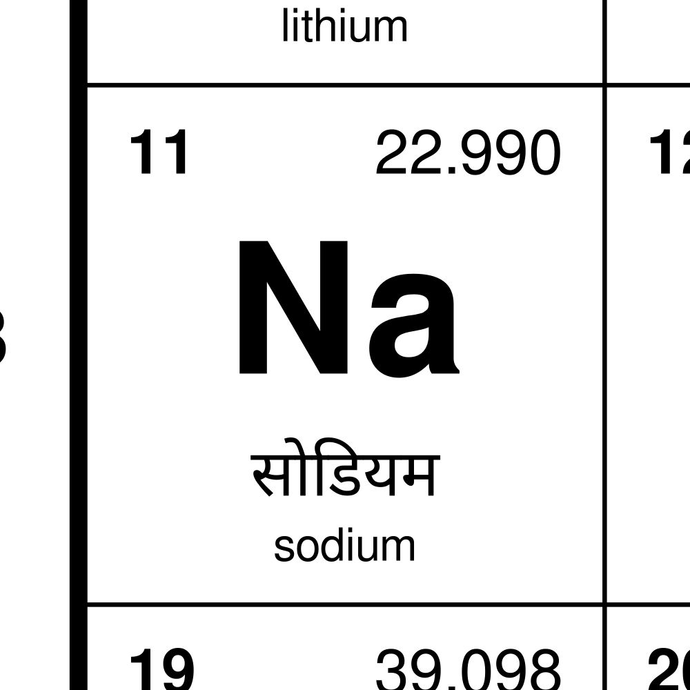 Leskoff Periodic Table Chart, 33.1 x 23.4 in (84.1 x 59.4 cm, Poster / Wall Chart), 18-Column Layout, Hindi/English-Labeled, image 2 of 2