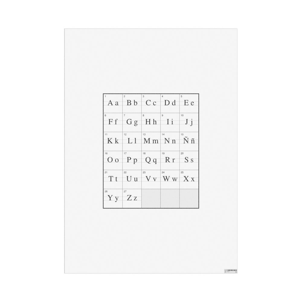 Leskoff Spanish Alphabet Chart, image 1 of 1