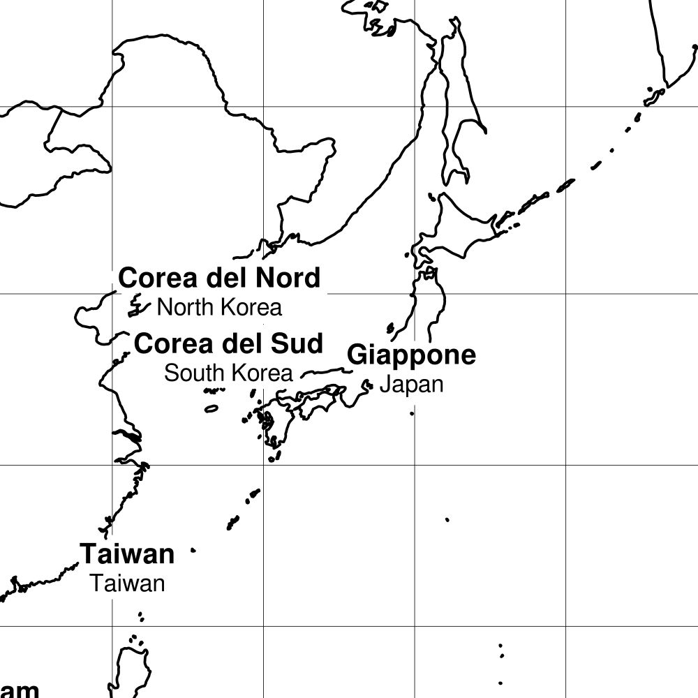 Leskoff World Wall Map (World Map Poster), Italian/English-Labeled, image 2 of 2