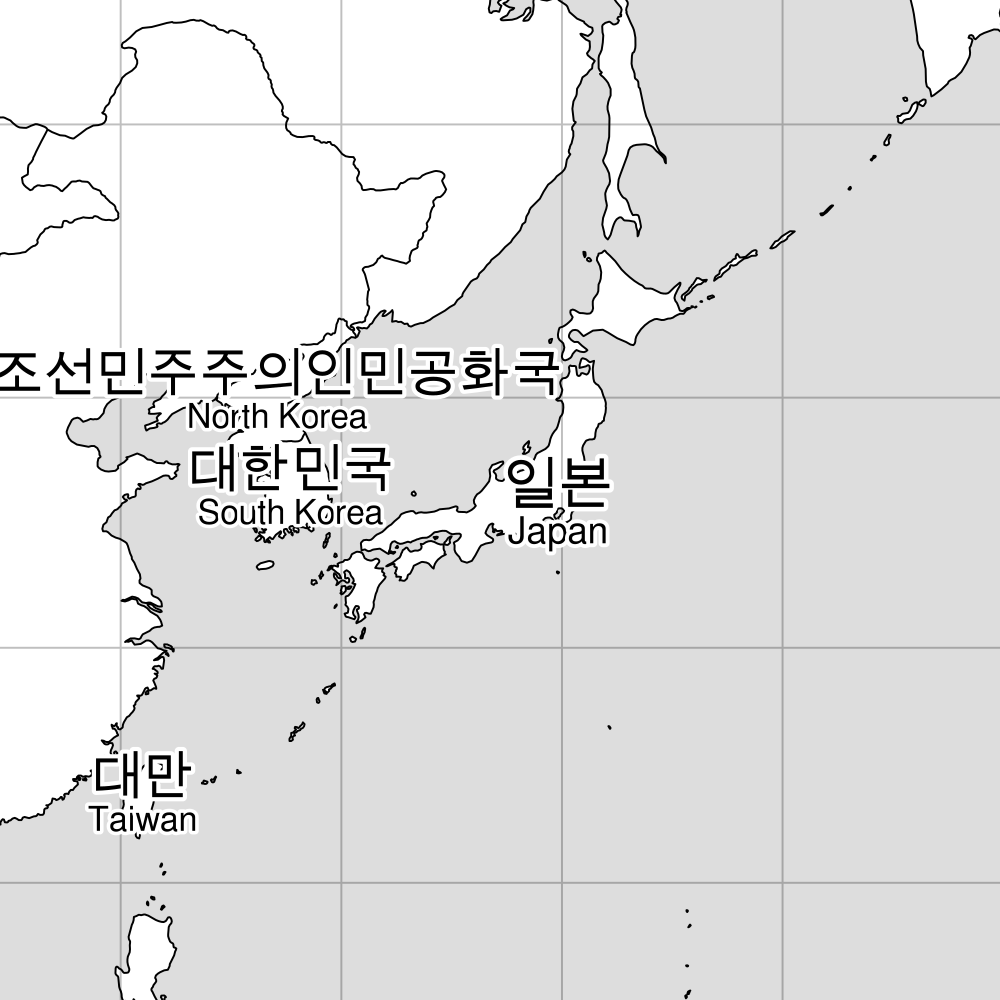 Leskoff Korean-Language Map of the World image 2 of 2