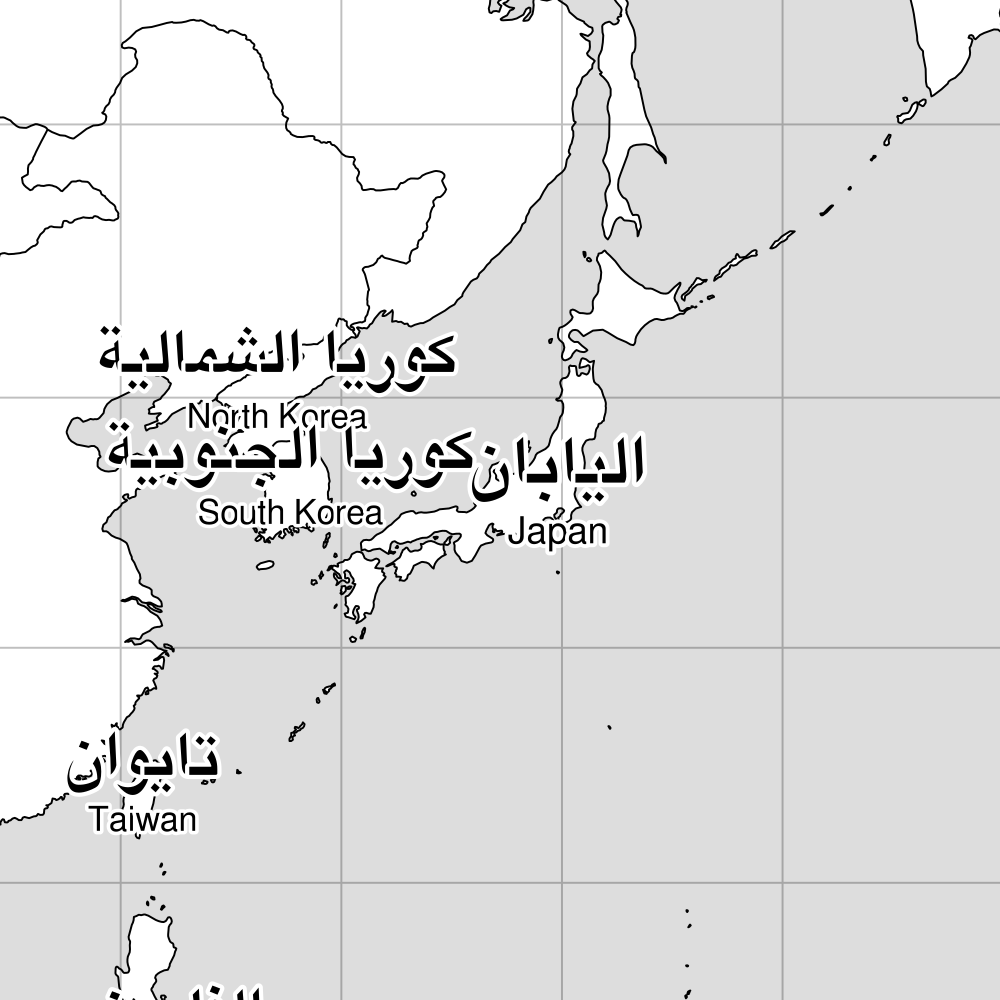 Leskoff Arabic-Language Map of the World image 2 of 2