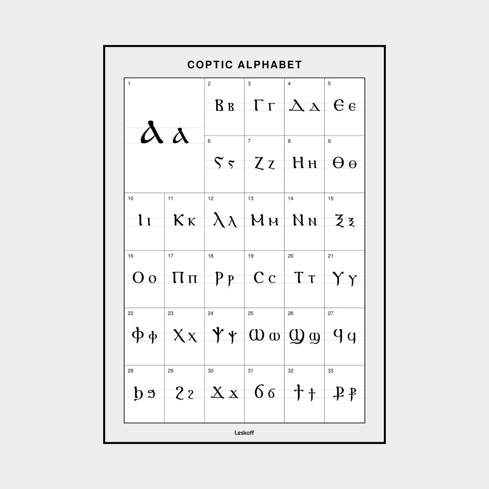 Leskoff Coptic Alphabet image 1 of 2