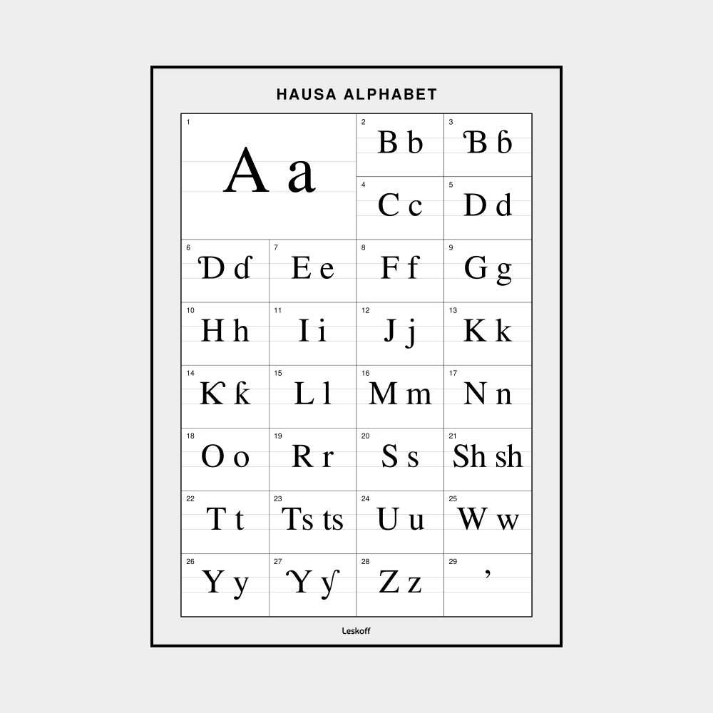 Leskoff Hausa Alphabet image 1 of 2