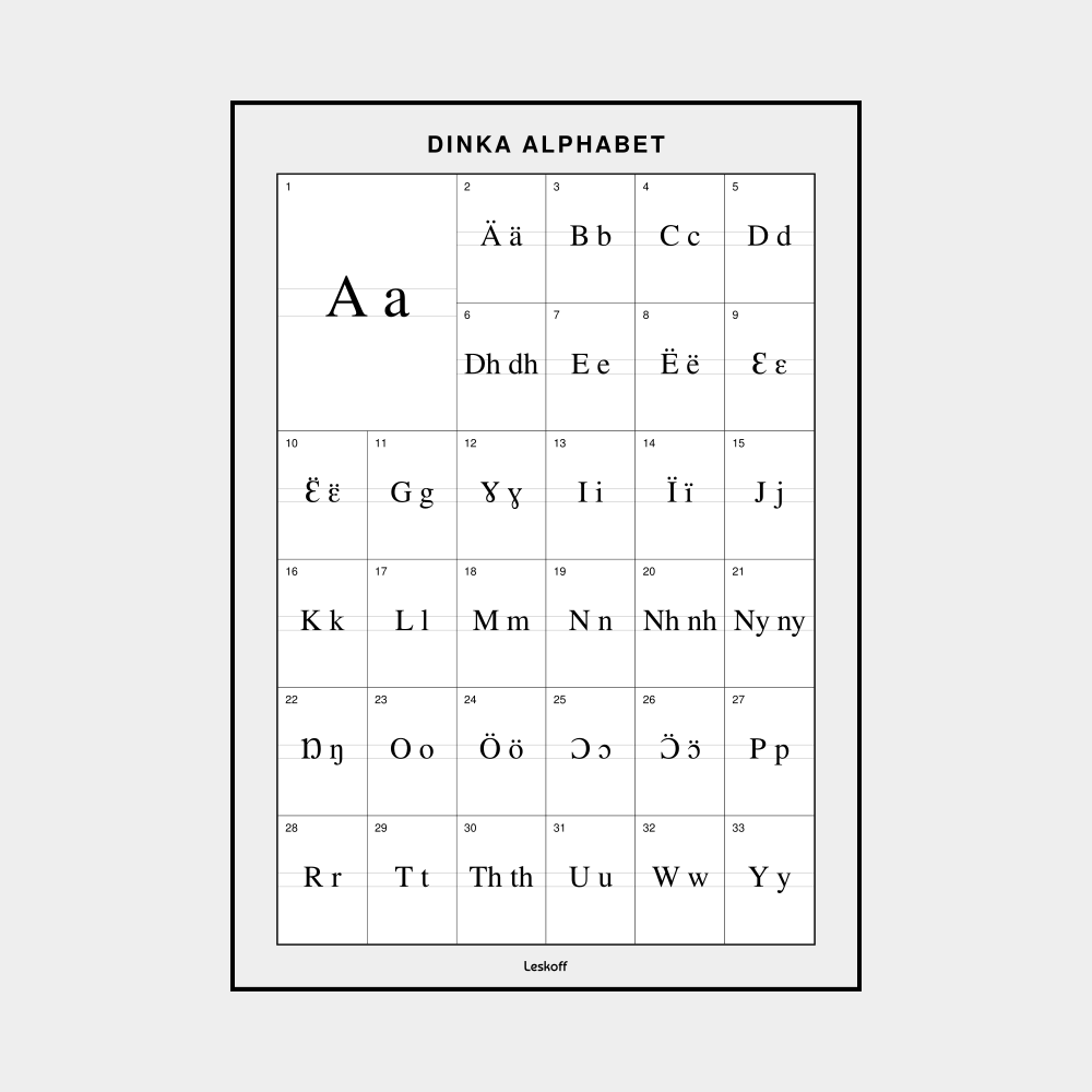 Leskoff Dinka Alphabet image 1 of 2