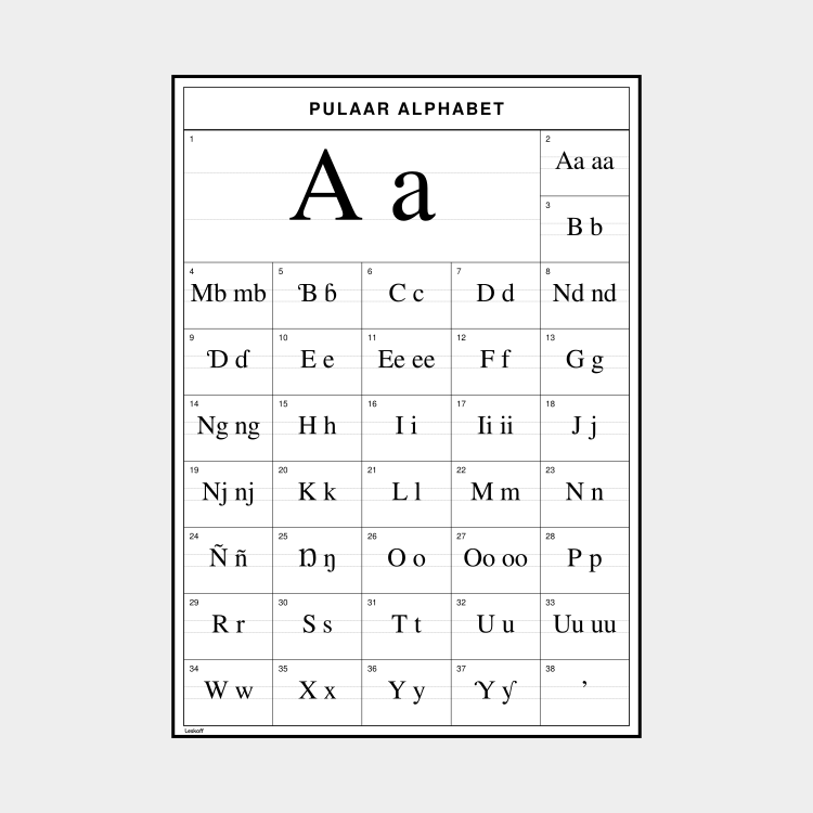 Leskoff Pulaar Alphabet image 1 of 2