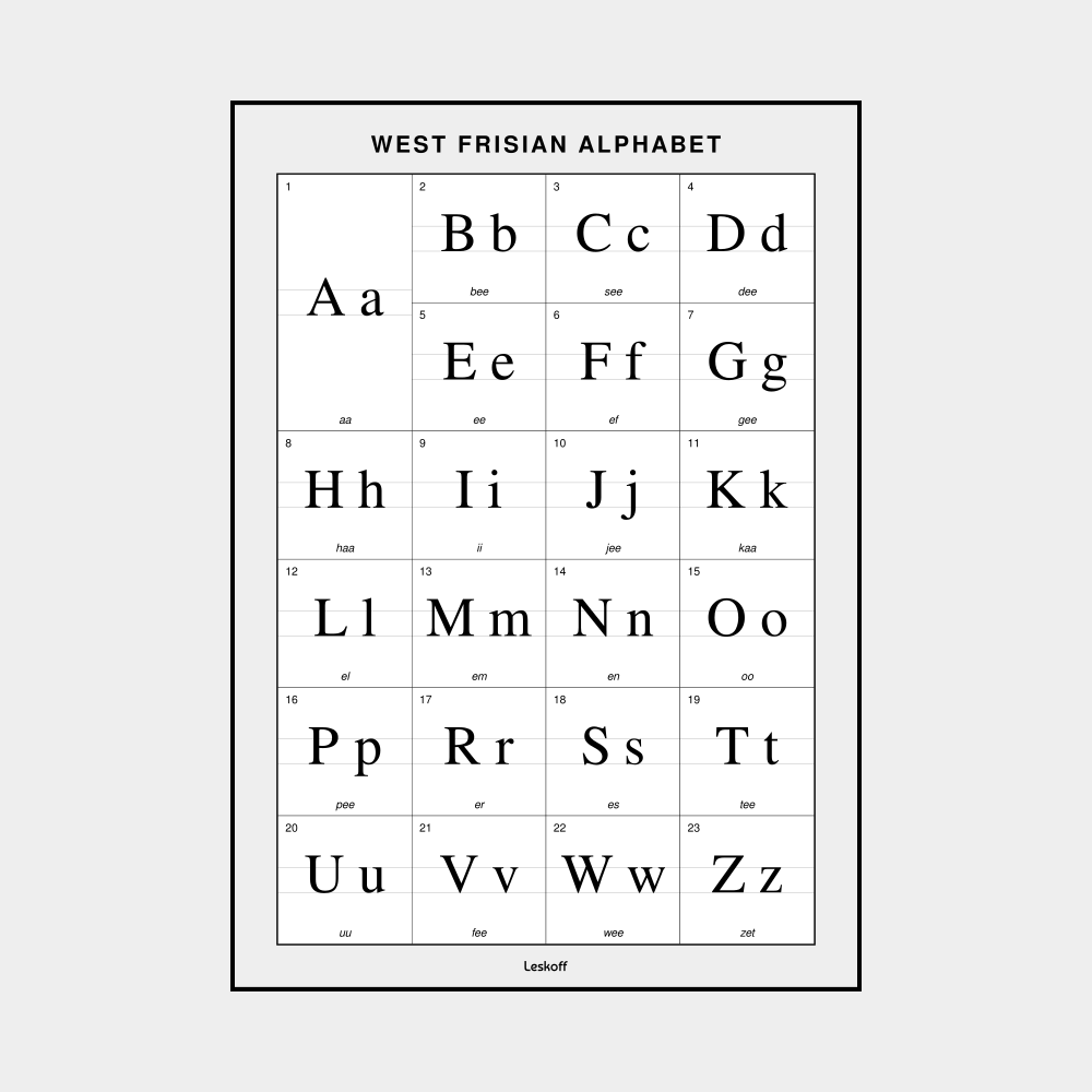 Leskoff West Frisian Alphabet image 1 of 2