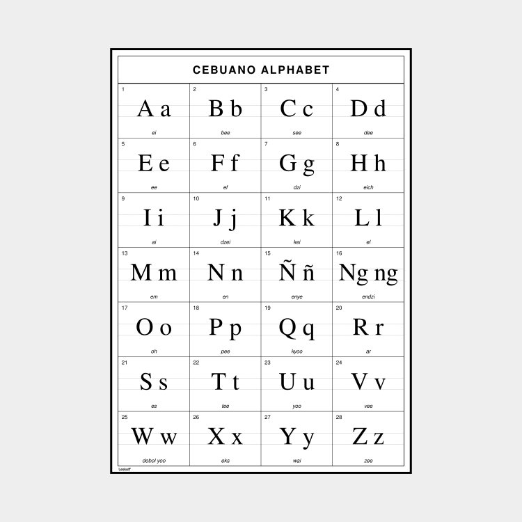 Leskoff Cebuano Alphabet image 1 of 2