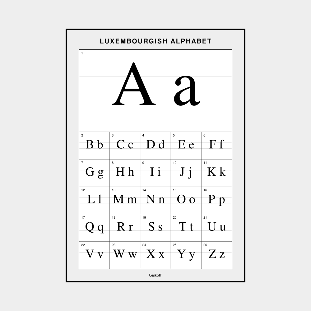 Leskoff Luxembourgish Alphabet image 1 of 2