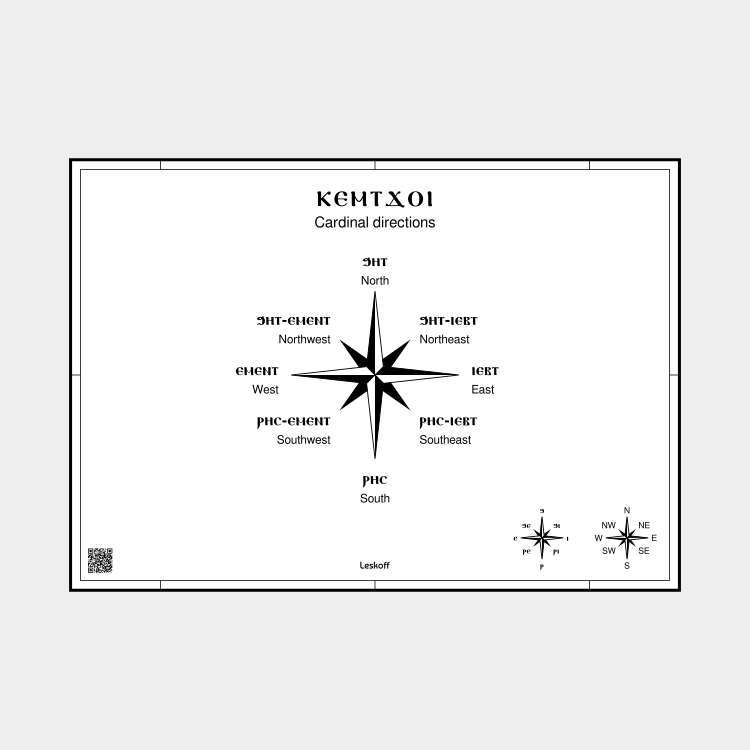 Leskoff Cardinal Directions in Coptic image 1 of 1