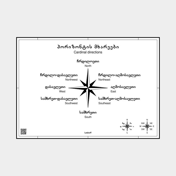 Leskoff Cardinal Directions in Georgian image 1 of 1