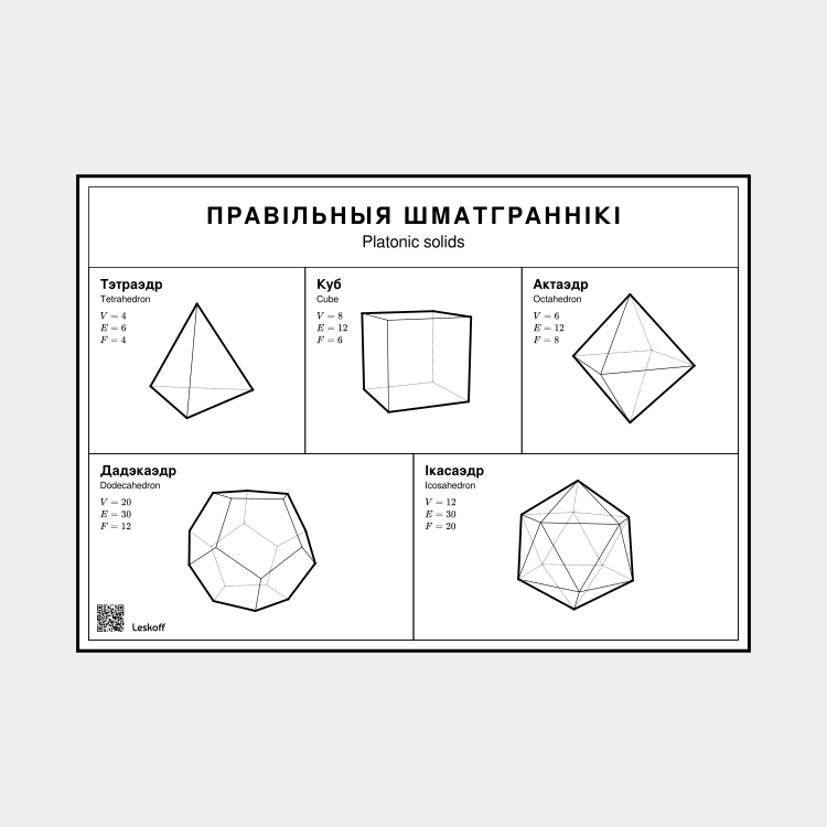 Leskoff Platonic Solids in Belarusian image 1 of 1